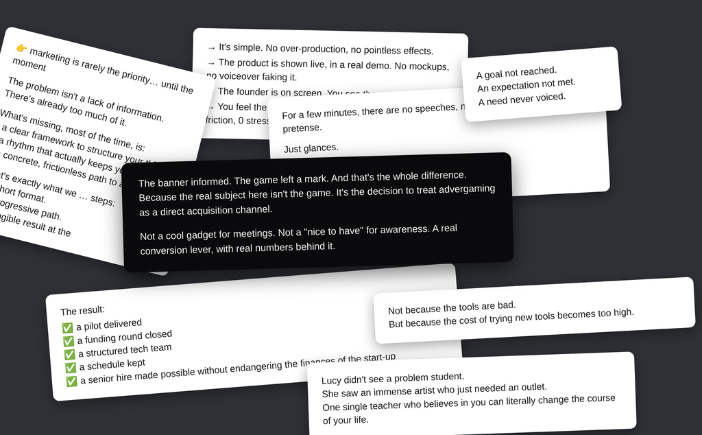 Examples of tropes-filled social media posts