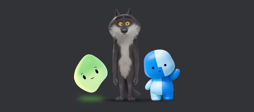 Mico de microsoft, le loup d'intermarché, Lil guy d'apple, 3 mascottes nouvelle génération.