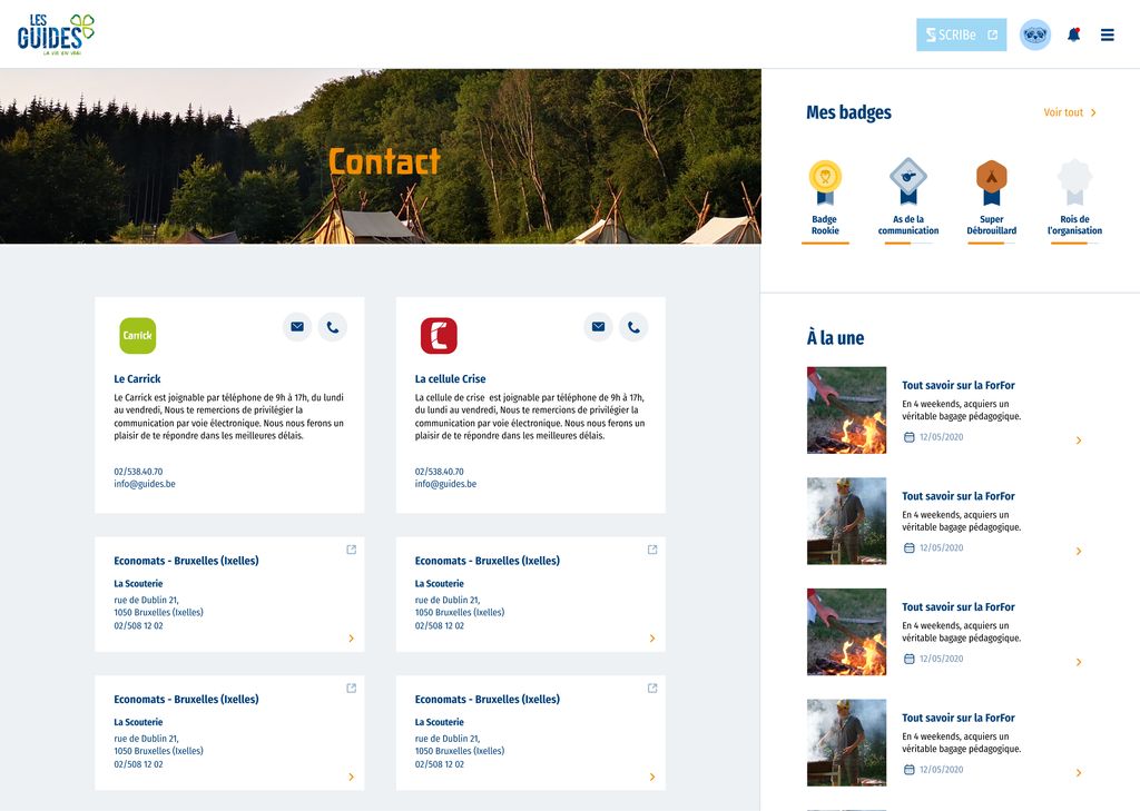 Les Guides - Myguides - Desktop Contact