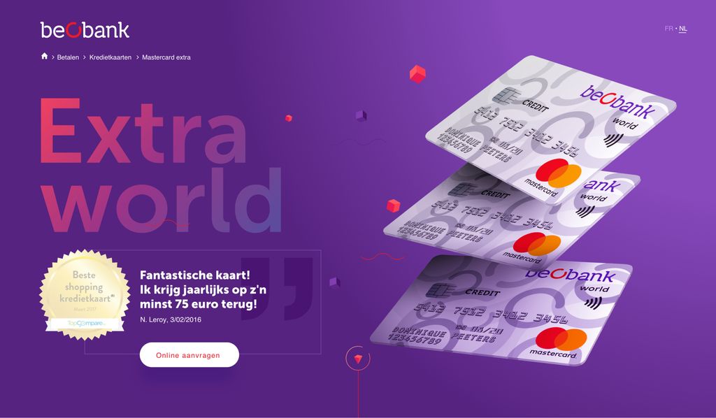 Beobank - Mastercard Extraworld - Website2