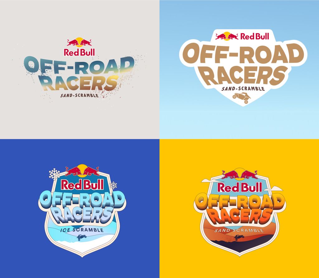 Red Bull - Sand Scramble - Logo Iterations